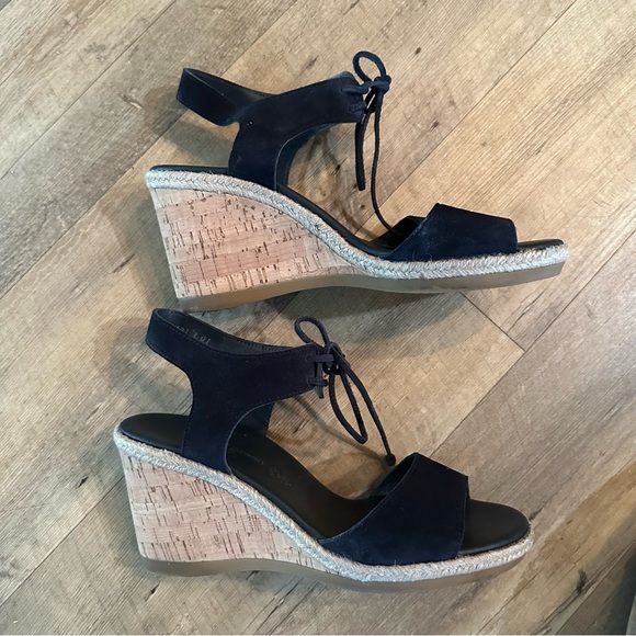 Paul Green Melissa Cork Suede Wedges - Picture 4 of 9